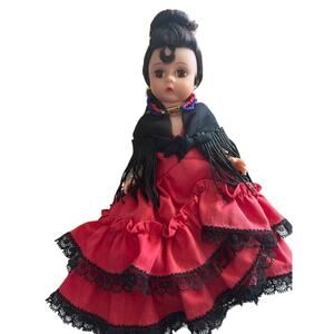 Vintage Madame Alexander Spain Doll Cute Collector Girl Doll 8 Inch with stand